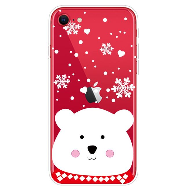 iPhone SE (2022) / SE (2020) / 8 / 7 Phone Case - Softcase Image Plastic Series - White Bear