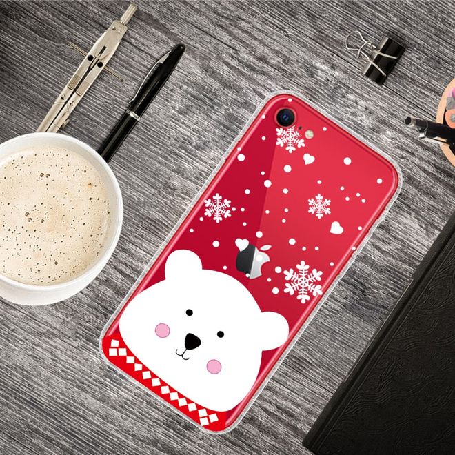 iPhone SE (2022) / SE (2020) / 8 / 7 Phone Case - Softcase Image Plastic Series - White Bear