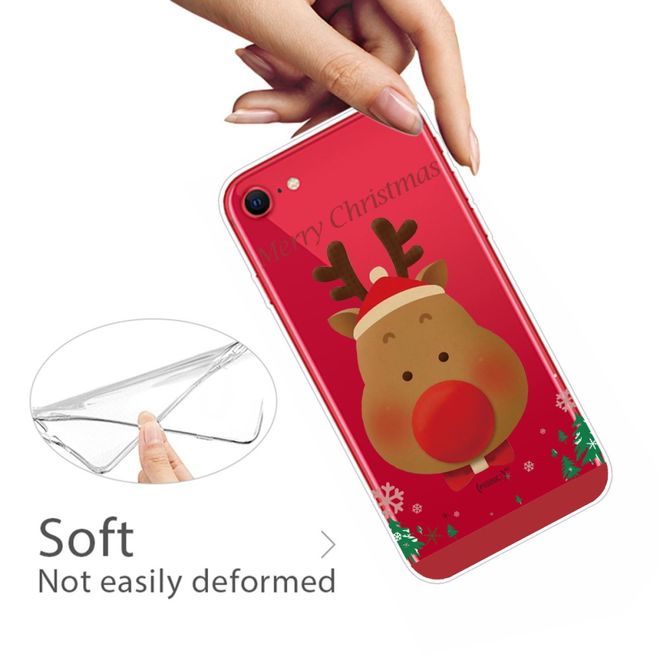 iPhone SE (2022) / SE (2020) / 8 / 7 Phone Case - Softcase Image Plastic Series - Red-Nosed Moose
