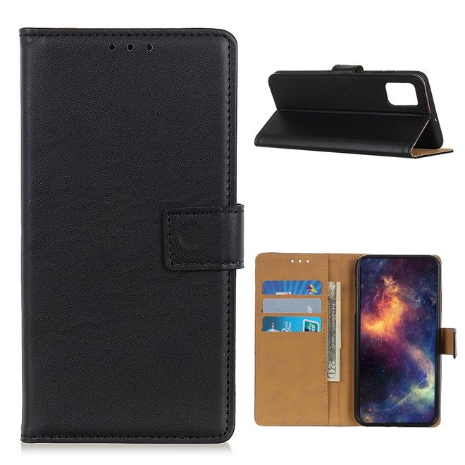 Huawei P smart 2021 Handy Hülle - Classic II Leder Bookcover Series - schwarz
