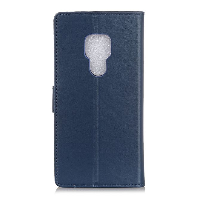 Motorola Moto G9 Play Handy Hülle - Classic II Leder Bookcover Series - dunkelblau