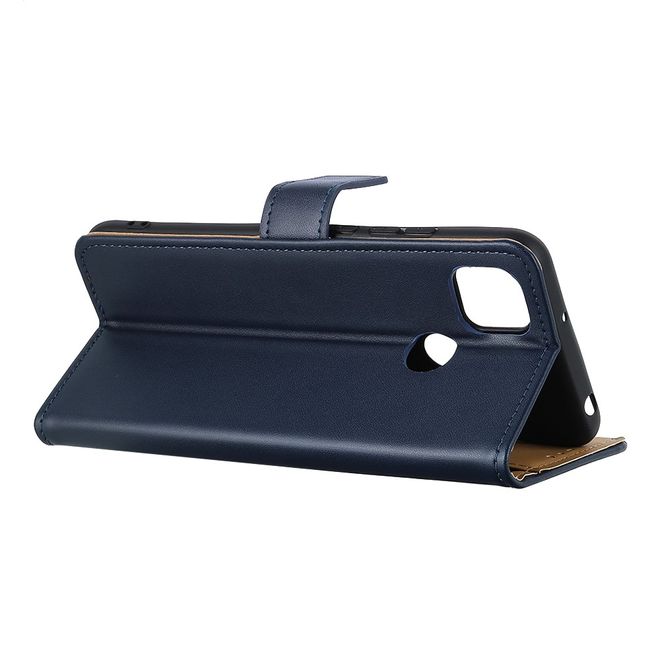 Motorola Moto G9 Power Handy Hülle - Classic II Leder Bookcover Series - dunkelblau