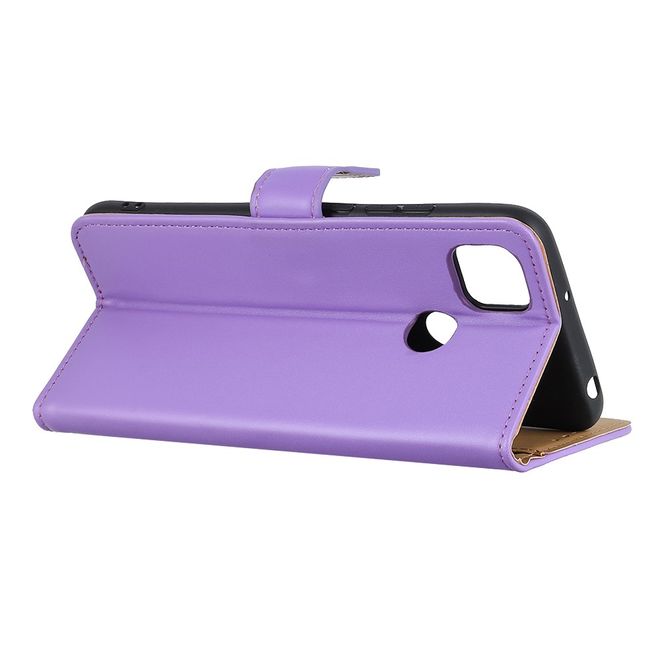 Motorola Moto G9 Power Handy Hülle - Classic II Leder Bookcover Series - purpur