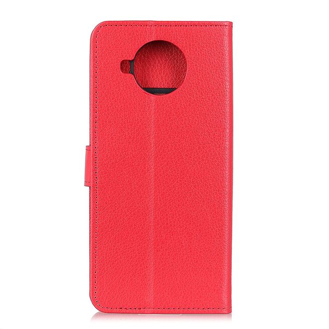 Xiaomi Mi 10T Lite Handy Hülle - Litchi Leder Bookcover Series - rot