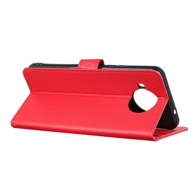 Xiaomi Mi 10T Lite Handy Hülle - Litchi Leder Bookcover Series - rot