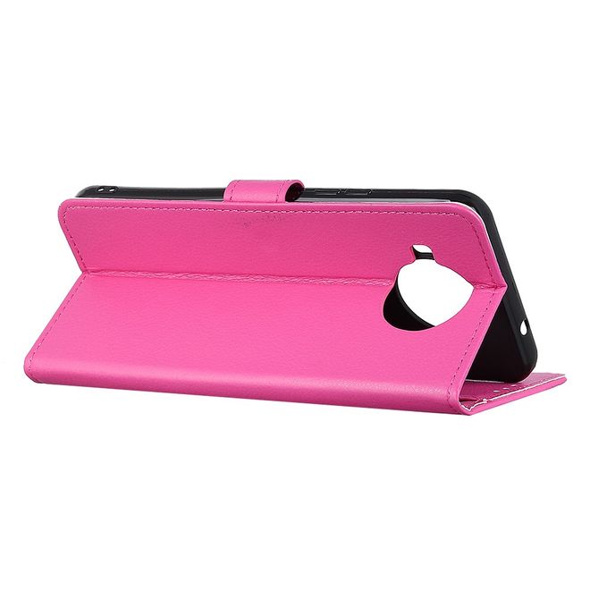Xiaomi Mi 10T Lite Handy Hülle - Litchi Leder Bookcover Series - rosa