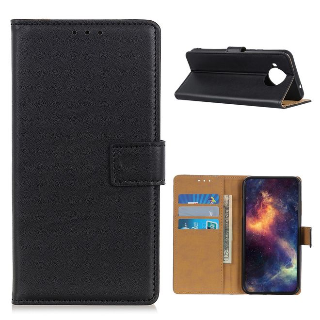 Xiaomi Mi 10T Lite Handy Hülle - Classic II Leder Bookcover Series - schwarz