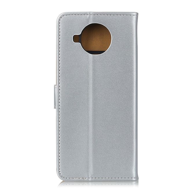 Xiaomi Mi 10T Lite Handy Hülle - Classic II Leder Bookcover Series - silber