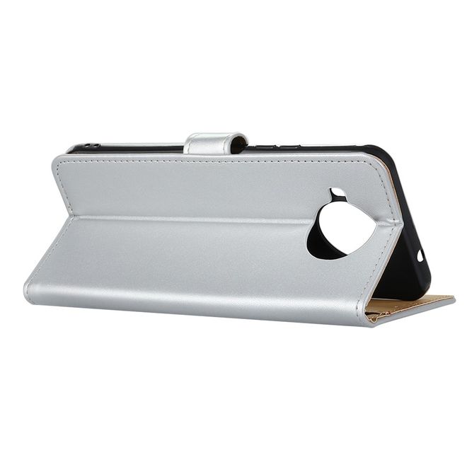 Xiaomi Mi 10T Lite Handy Hülle - Classic II Leder Bookcover Series - silber