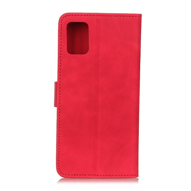 Realme 7 Pro Handy Hülle - Classic IV Leder Bookcover Series - rot