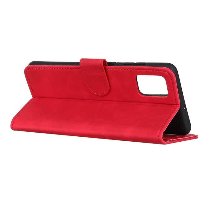 Realme 7 Pro Handy Hülle - Classic IV Leder Bookcover Series - rot