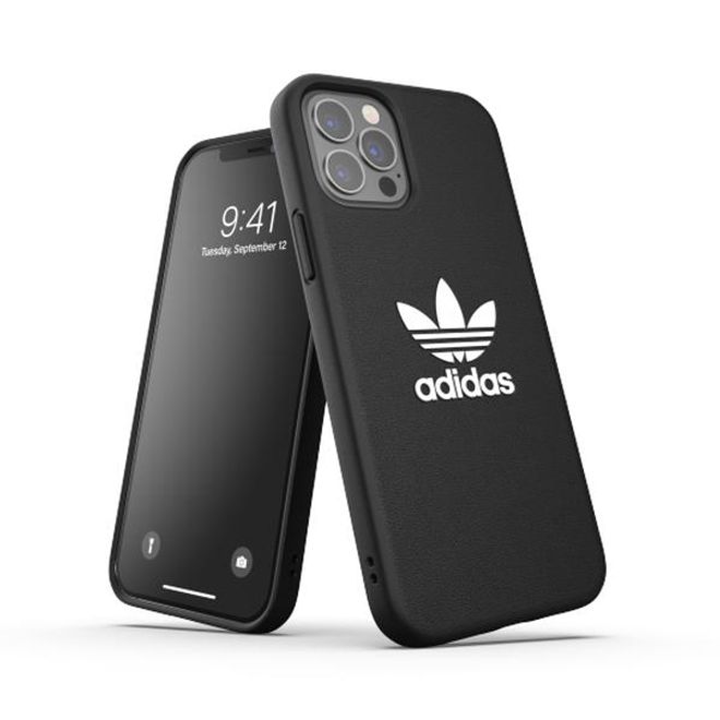 Adidas - iPhone 12 Pro Max Hülle - TPU Softcase - Moulded Basic Series - schwarz/weiss