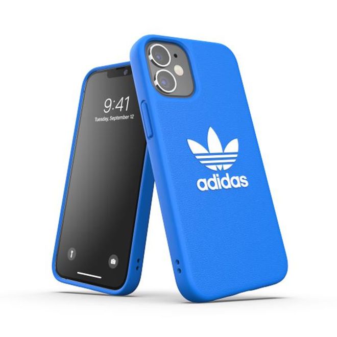 Adidas - iPhone 12 mini Hülle - TPU Softcase - Moulded Basic Series - blau/weiss