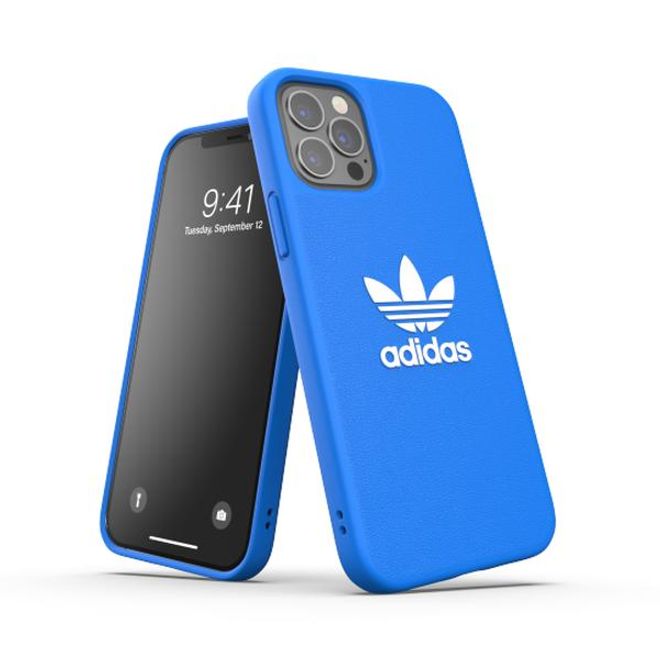 Adidas - iPhone 12 Pro Max Hülle - TPU Softcase - Moulded Basic Series - blau/weiss