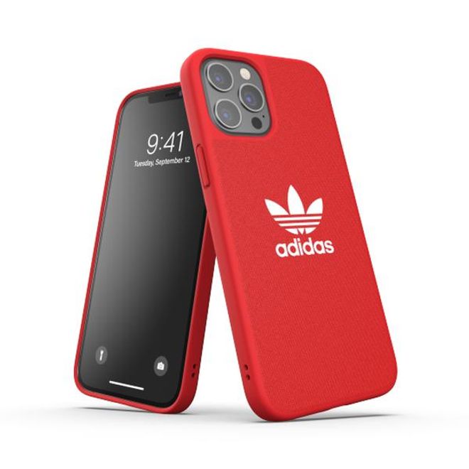Adidas - iPhone 12 Pro Max Hülle - TPU Softcase - Moulded Canvas Series - rot