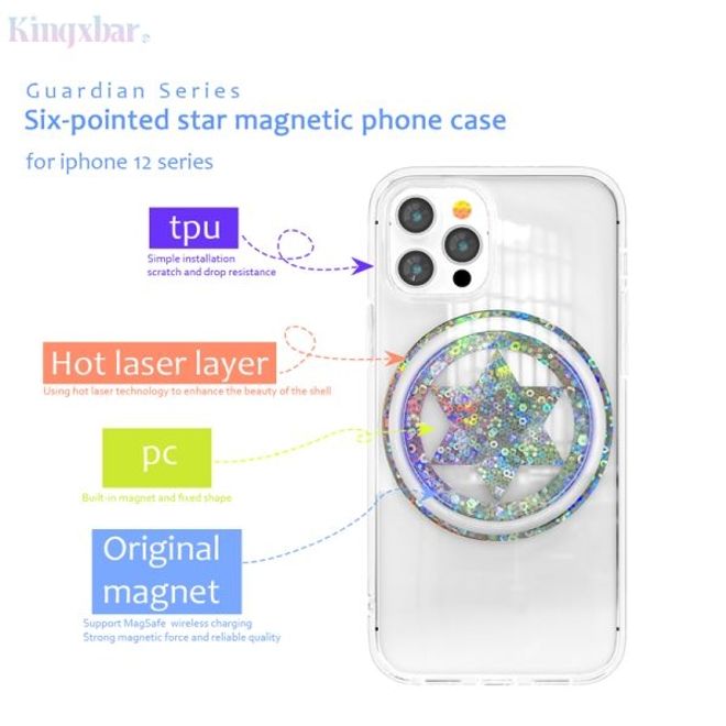 Kingxbar - iPhone 12 / iPhone 12 Pro MagSafe Schutzhülle - Guardian Star Series - transparent