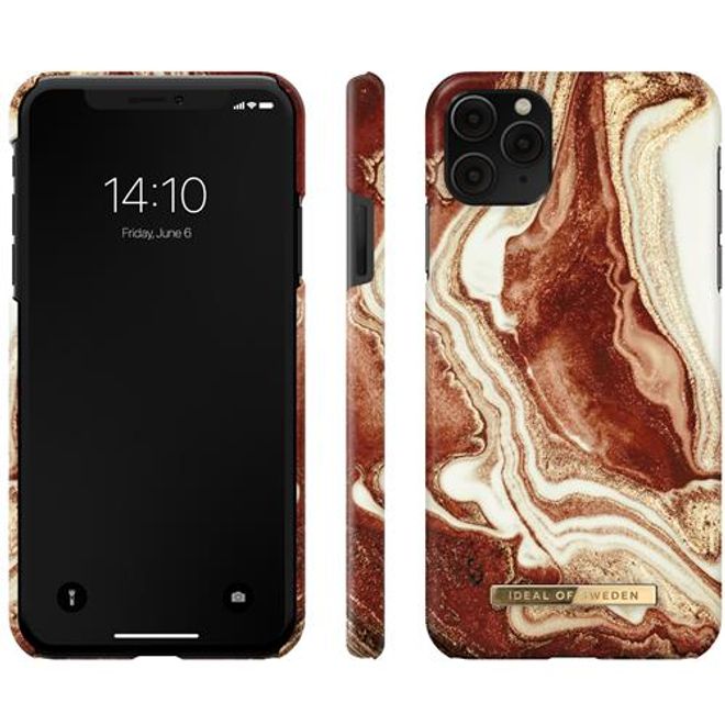 iDeal of Sweden - iPhone 11 Pro Max / XS Max Hülle - Printed Case - Golden Rusty Marble