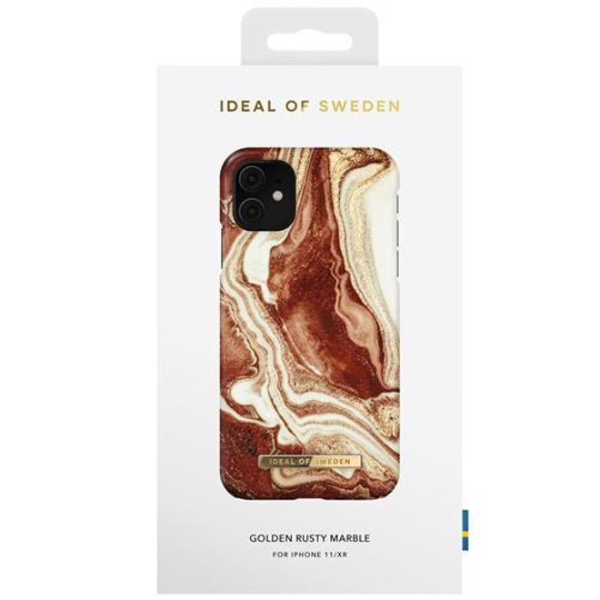 iDeal of Sweden - iPhone 11 / XR Hülle - Printed Case - Golden Rusty Marble