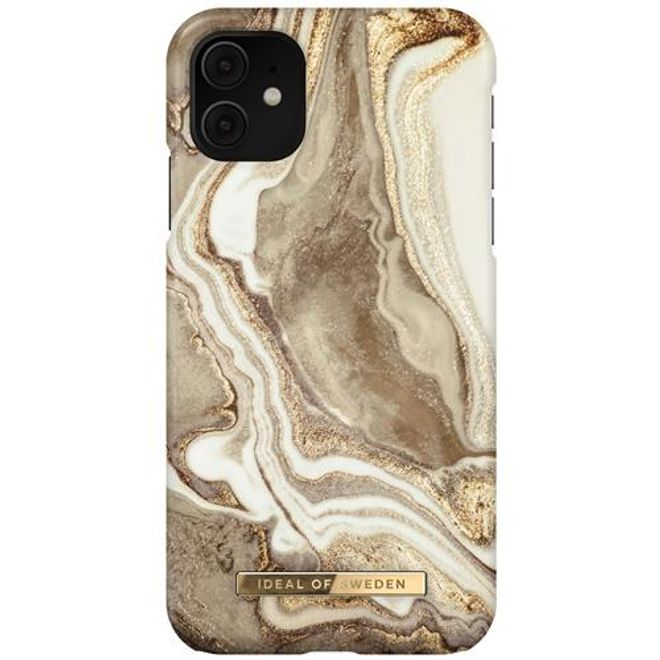 iDeal of Sweden - iPhone 11 / XR Hülle - Printed Case - Golden Sand Marble