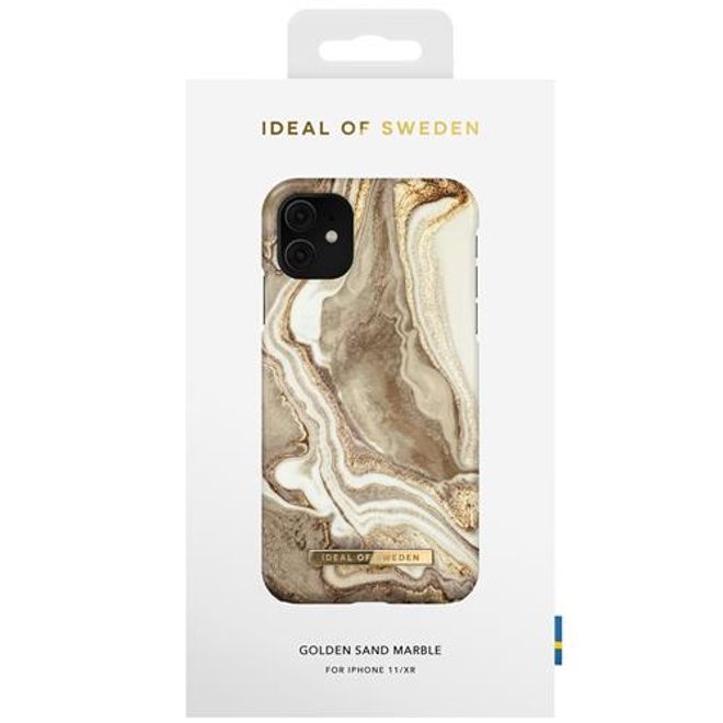 iDeal of Sweden - iPhone 11 / XR Hülle - Printed Case - Golden Sand Marble