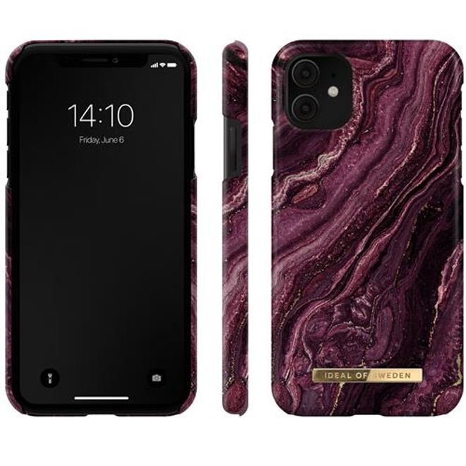 iDeal of Sweden - iPhone 11 / XR Hülle - Printed Case - Golden Plum