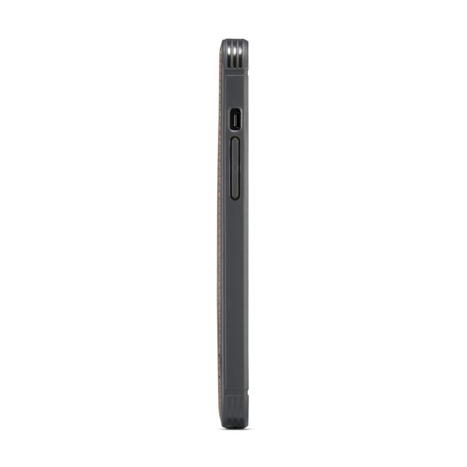 Caseme - iPhone 12 mini Hülle - Leder Case mit abnehmbarer Plastik Hülle - schwarz
