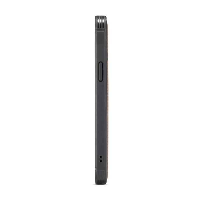 Caseme - iPhone 12 mini Hülle - Leder Case mit abnehmbarer Plastik Hülle - braun