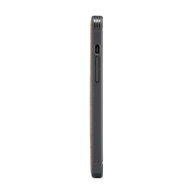 Caseme - iPhone 12 mini Hülle - Leder Case mit abnehmbarer Plastik Hülle - braun