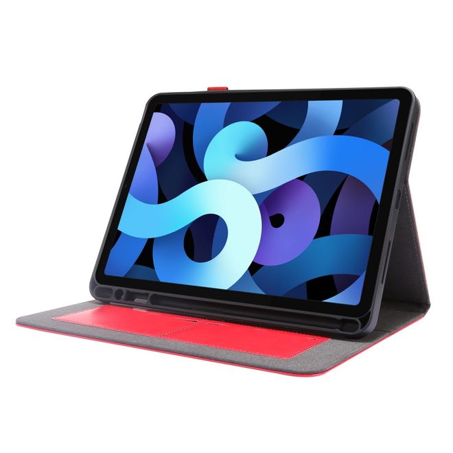 iPad Air (2022 / 2020) / iPad Pro 11 (2022 / 2021 / 2020) Crazy Horse Leather Case - with Stand Function - Red