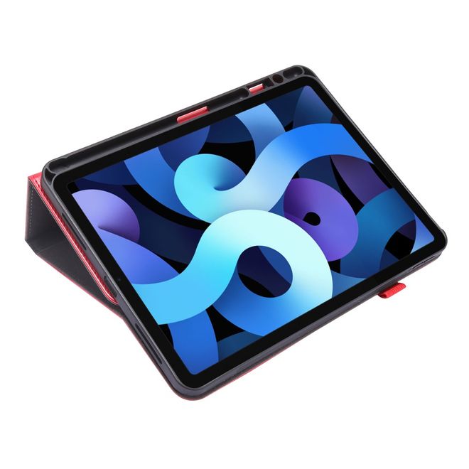 iPad Air (2022 / 2020) / iPad Pro 11 (2022 / 2021 / 2020) Crazy Horse Leather Case - with Stand Function - Red