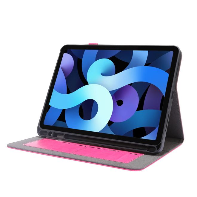 iPad Air (2022 / 2020) / iPad Pro 11 (2022 / 2021 / 2020) Crazy Horse Leather Case - with Stand Function - Pink