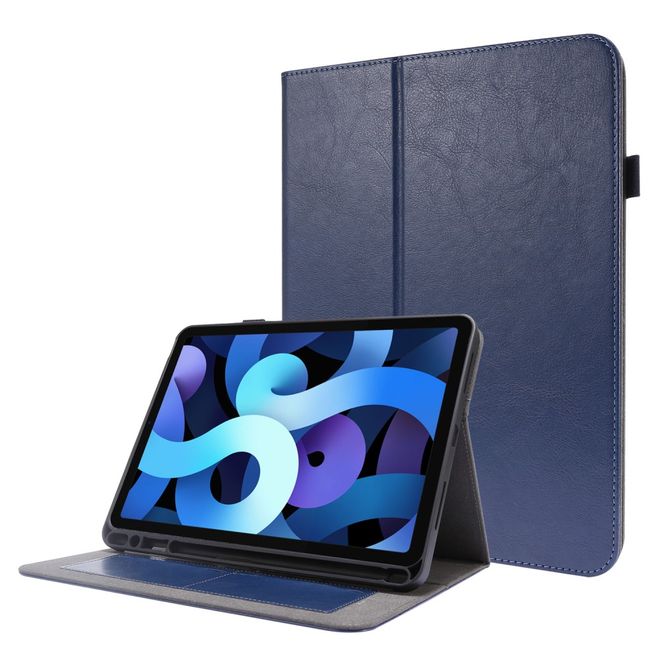 iPad Air (2022 / 2020) / iPad Pro 11 (2022 / 2021 / 2020) Crazy Horse Leather Case - with Stand Function - Blue