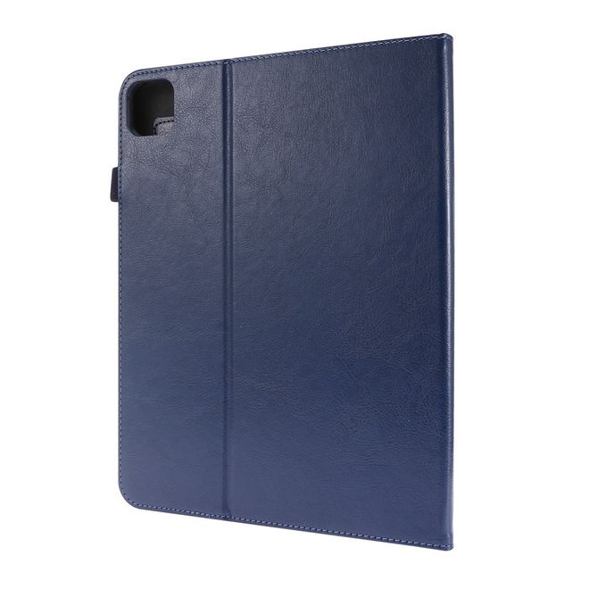 iPad Air (2022 / 2020) / iPad Pro 11 (2022 / 2021 / 2020) Crazy Horse Leather Case - with Stand Function - Blue