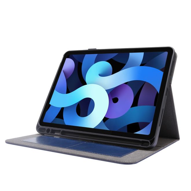 iPad Air (2022 / 2020) / iPad Pro 11 (2022 / 2021 / 2020) Crazy Horse Leather Case - with Stand Function - Blue