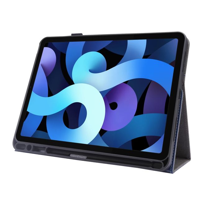 iPad Air (2022 / 2020) / iPad Pro 11 (2022 / 2021 / 2020) Crazy Horse Leather Case - with Stand Function - Blue