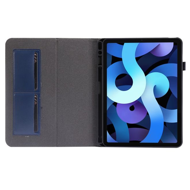 iPad Air (2022 / 2020) / iPad Pro 11 (2022 / 2021 / 2020) Crazy Horse Leather Case - with Stand Function - Blue