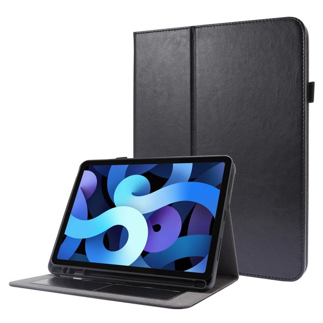 iPad Pro 12.9 (2020) Crazy Horse Leather Case - with Stand Function - Black