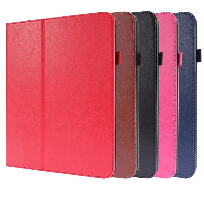 iPad Pro 12.9 (2020) Crazy Horse Leather Case - with Stand Function - Black