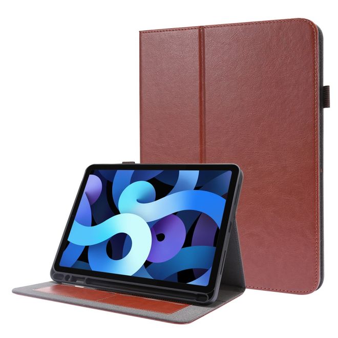 iPad Pro 12.9 (2020) Crazy Horse Leather Case - with Stand Function - Brown