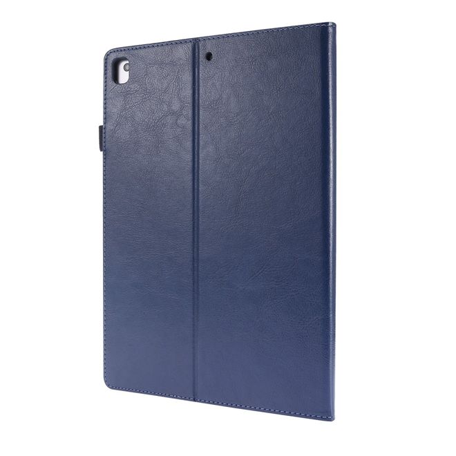 iPad 10.2 (2021 / 2020 / 2019) Crazy Horse Leather Case - with Stand Function - Blue