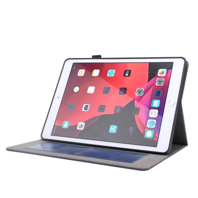 iPad 10.2 (2021 / 2020 / 2019) Crazy Horse Leather Case - with Stand Function - Blue