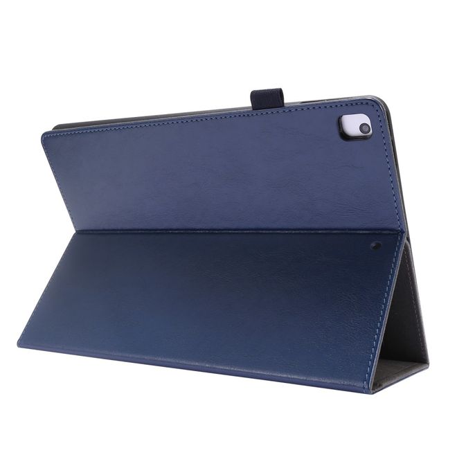 iPad 10.2 (2021 / 2020 / 2019) Crazy Horse Leather Case - with Stand Function - Blue