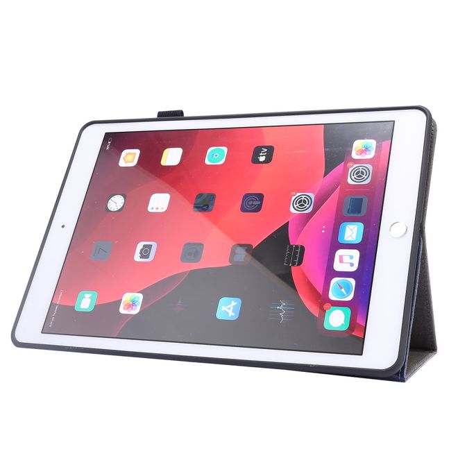 iPad 10.2 (2021 / 2020 / 2019) Crazy Horse Leather Case - with Stand Function - Blue