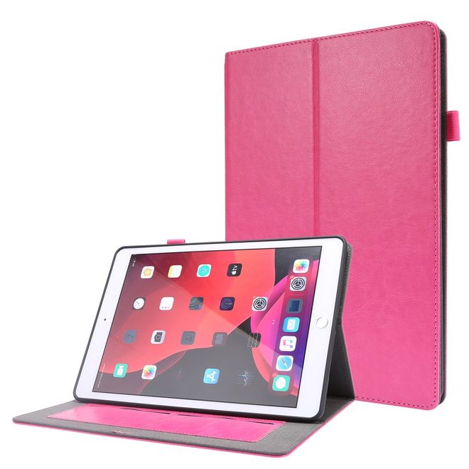 iPad 10.2 (2021 / 2020 / 2019) Crazy Horse Leder Hülle - Case mit Standfunktion - pink