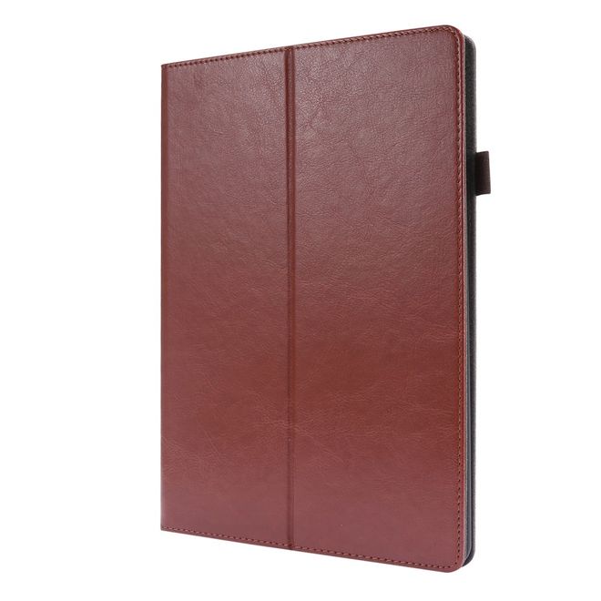 iPad 10.2 (2021 / 2020 / 2019) Crazy Horse Leder Hülle - Case mit Standfunktion - braun