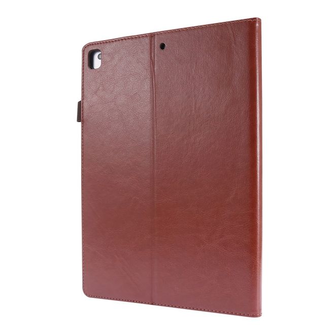 iPad 10.2 (2021 / 2020 / 2019) Crazy Horse Leder Hülle - Case mit Standfunktion - braun