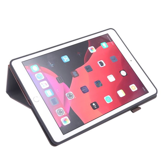 iPad 10.2 (2021 / 2020 / 2019) Crazy Horse Leder Hülle - Case mit Standfunktion - braun