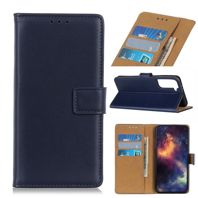 Samsung Galaxy S21+ Handy Hülle - Classic II Leder Bookcover Series - dunkelblau