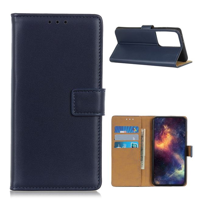 Samsung Galaxy S21 Ultra Handy Hülle - Classic II Leder Bookcover Series - dunkelblau