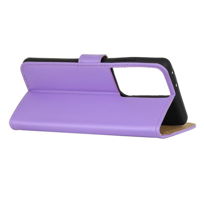 Samsung Galaxy S21 Ultra Handy Hülle - Classic II Leder Bookcover Series - purpur